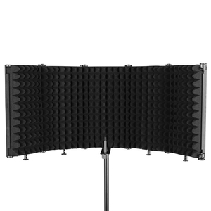 Filtro <span class=keywords><strong>de</strong></span> Reflexión <span class=keywords><strong>de</strong></span> Micrófono Portátil <span class=keywords><strong>de</strong></span> 5 Paneles <span class=keywords><strong>de</strong></span> Plástico <span class=keywords><strong>para</strong></span> Grabación Vocal en Estudio y Transmisión con <span class=keywords><strong>Placa</strong></span> <span class=keywords><strong>de</strong></span> Aislamiento Acústico - Product Image 4