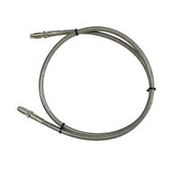 Conjunto de Manguera de Freno para Motocicleta SAEJ1401 de 1/8\", de Acero Inoxidable Trenzado con Recubrimiento de PTFE y PVC, con Extremos Macho para Freno