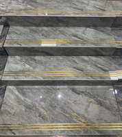 Carreaux de sol en porcelaine polie effet marbre, design moderne, pour escaliers, vente en gros en Chine