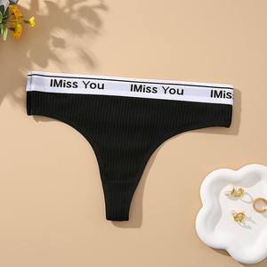 Delicias sensuales: venta al por mayor de bragas sensuales de cintura baja y tangas para niñas con cintura con letras - Product Image 4