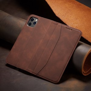 เคสหนัง PU วินเทจแบบมืออาชีพสำหรับ <span class=keywords><strong>iPhone</strong></span> 15 14 13 12 Pro คลาสสิค แบบพับได้ พร้อมขาตั้งแม่เหล็กและช่องใส่บัตร - Product Image 2
