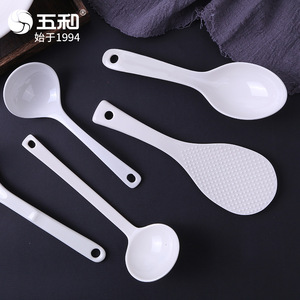 Five Harmony White Melamine Spoons Imitation Porcelain Hotel Restaurant Commercial Use - Product Image 4