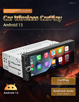 Lecteur DVD de voiture intelligent tout-en-un avec navigation GPS Android 6,86 pouces, image inversée HD, CarPlay sans fil