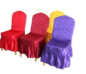 100% Basic Polyester Classical Chinese Style <strong>Half</strong> Ruffled Skirt <strong>Chair</strong> <strong>Covers</strong> - Product Image 1