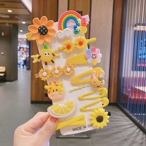 ชุดกิ๊บติด<span class=keywords><strong>ผม</strong></span>เด็กเล็ก,เครื่องประดับผมสีเยลลี่รูปการ์ตูนดอกไม้สายรุ้งสำหรับเด็ก - Product Image 3