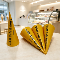 Coupelles à glace en papier jetables VIC à paroi simple, qualité alimentaire, enduites imperméables, diamètre 3,8 cm, longueur 9,5 cm, avec logo personnalisé, pour boissons froides
