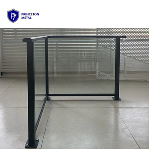 מודרני עיצוב מתכת מעקה מעקה מערכת אלומיניום מסחרי מעקה זכוכית עם מסגרת עבור פרויקט - Product Image 2