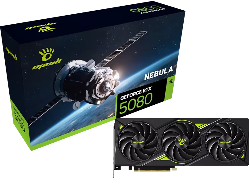 New Manli Nebula GeForce RTX 5080 16GB GDDR7 Graphics Card - Ideal