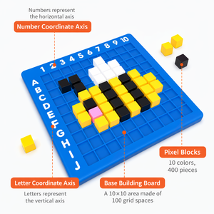 Juego de Bloques de Píxeles YSJ, Juguete Educativo STEM, Rompecabezas de Cubos de Plástico para Niños de 5 a 7 Años, Juego de Arte Creativo con Patrones - Product Image 3