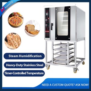Four à convection commercial à gaz et électrique pour la cuisson de pâtisseries, pains, gâteaux, biscuits, et autres produits de boulangerie, avec 5 plateaux, idéal pour la vente en boulangerie. - Product Image 2