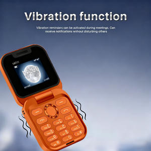 <span class=keywords><strong>โทร</strong></span>ศัพท์มือถือแบบพับได้ ดีไซน์คลาสสิก สีส้ม รองรับสองซิม ใช้สำรองและพกพาสะดวก - Product Image 2