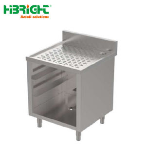 HIGHBRIGHT Estante de vidrio de acero inoxidable comercial Cubo de hielo Durable Cocina al aire libre Cofre de hielo Hoteles de alta capacidad Restaurantes - Product Image 4