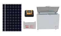 Congélateur solaire durable 408L 458L avec panneau solaire et batterie solaire, efficace pour une utilisation hors réseau, ventes chaudes en Afrique