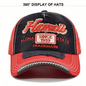 Casquette de baseball vintage style hip-hop délavée et vieillie, casquette à 5 panneaux, casquette snapback - Product Image 2