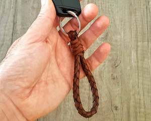 Trendy Rope Braid Leather <b>Keychain</b> - Product Image 1