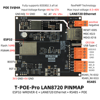LILYGO T-POE-Pro Carte de développement ESP32-WROVER-E avec LAN8720 Ethernet RS485 POE Module Appareils programmables