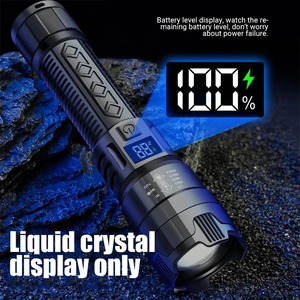 High Strong Power Led Flashlights Tactical <b>Flash</b> <b>Light</b> Torch Ultra Bright Lamp USB Charging Camping Fishing Defensa Zoom Lantern - Product Image 3