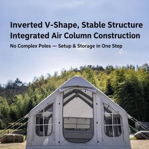 Grande tente de glamping rectangulaire gonflable avec cheminée, imperméable et coupe-vent, pour le <span class=keywords><strong>camping</strong></span> d'hiver en extérieur - Product Image 6