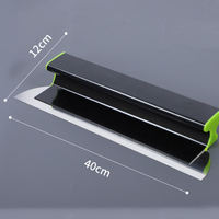 Haut de gamme en alliage d'aluminium noir grande plaque outil de nivellement mural mastic grattage merveille outil niveleur grattoir truelle