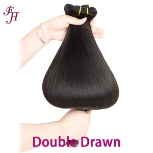 Puddinghair Extensions de cheveux humains à trame, lisses comme des baguettes, double tirage, cuticules alignées, cheveux vietnamiens, pour professionnels - Product Image 4