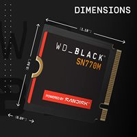 قرص صلب داخلي BIGBRAND_BLACK SN770M سعة 500 جيجابايت M.2 2230 NVMe SSD بواجهة PCIe الجيل الرابع بسرعة 5000 ميجابايت/ثانية بتقنية TLC 3D NAND لأجهزة الألعاب/الحواسيب المحمولة (ROG Ally)