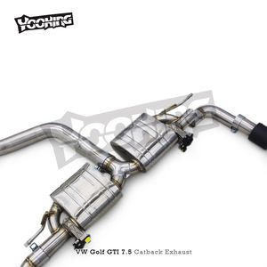 Escape Catback de rendimiento para VW <span class=keywords><strong>GOLF</strong></span> 7 7,5 MK7 MK7.5 <span class=keywords><strong>GTI</strong></span> 2,0 T 2014-2020 sistema de escape silenciador de tubo de escape de acero inoxidable - Product Image 5