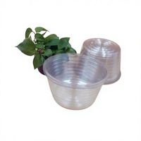 Soucoupe pour pot de plantes en plastique recyclable, soucoupe transparente pour pot de plantes