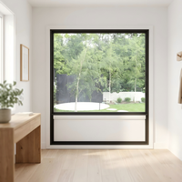 Fenêtre à persiennes en verre fixe au sol et au plafond, résistante aux impacts d'ouragan, en aluminium, étanche, design moderne pour cuisine