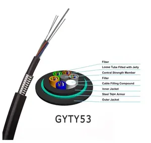 Cable óptico de fibra de pino trenzado de alto rendimiento, cable de 2 - 244 núcleos GF53 53 53