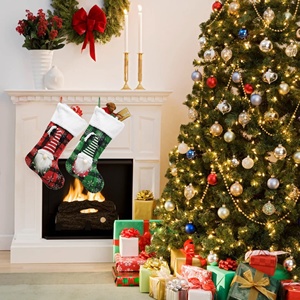 Sac cadeau de Noël 2023 en promotion, décorations de Noël, flocon de neige, nain, Père Noël, chaussettes de Noël - Product Image 5