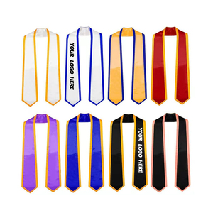 Étole de graduation grise de 72 pouces de haute qualité, confortable et colorée pour l'université, livraison rapide avec finitions décoratives - Product Image 3