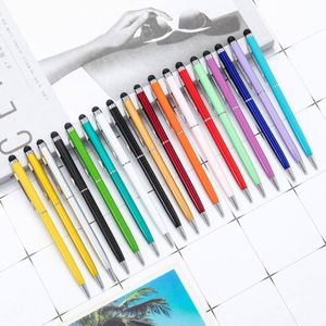 Factory Wholesale USA Mairun Custom Logo Soft Touch Slim Metal Twist Ball <b>Pen</b> Hotel Promotional Novelty <b>Pen</b> Black/Blue Ink - Product Image 1