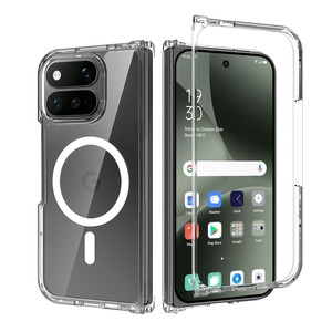 Funda para Teléfono Google <span class=keywords><strong>Pixel</strong></span> 11 Pro, <span class=keywords><strong>Plegable</strong></span>, de TPU y PC, Transparente, Magnética, Resistente a Caídas - Product Image 1