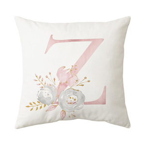Fodera per cuscino <span class=keywords><strong>con</strong></span> stampa alfabeto a 26 lettere, decorazione moderna minimalista per la casa, federa per divano, vendita all'ingrosso per camera da letto - Product Image 5