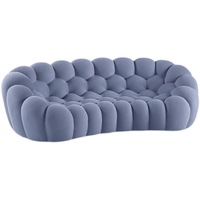 Sofá de arco de lujo Minimal French Internet Red Bubble Soccer Pumpkin Sofa Designer Creative Fluffy Cloth Couch