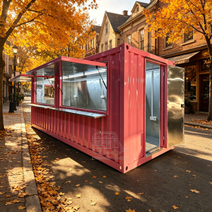 Conteneur maritime transformé en remorque alimentaire, cuisine mobile pour burgers, pizzas, hot-dogs, service de restauration - Product Image 5