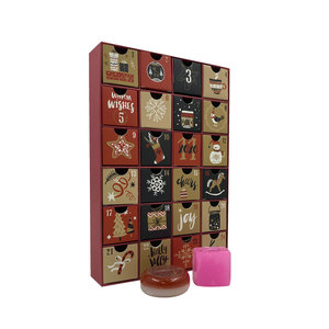 2020 <span class=keywords><strong>Amazon</strong></span> hot sale ready to fill custom promotional Christmas 24 drawer boxes advent calendar - Product Image 2