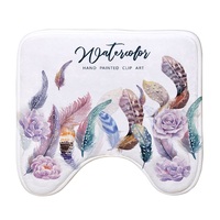 Tapis de salle de bain rectangulaire moderne 45x45cm en polyester, antidérapant, lavable, durable, écologique, couleur personnalisée, motifs variés