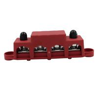 Barre de distribution d'alimentation avec couvercle M10, capacité 250 A, barre de distribution marine, bloc de distribution de bornes de batterie automobile