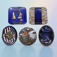 Pièce commémorative 3D personnalisée coulissante en alliage de zinc, motif Aigle et Drapeau, style antique, pour la Journée des Vétérans, Anniversaire d'entreprise, ou comme cadeau.