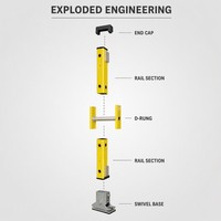 Échelle télescopique isolée en fibre de verre, robuste, non conductrice, conforme à la norme EN131, pour travaux d'électricien, capacité 150 kg, 28 pieds