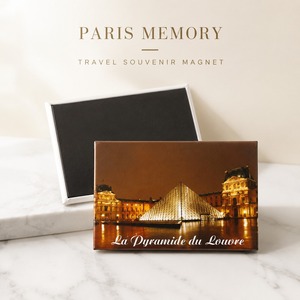 Magnete per Frigorifero con Monumenti di Parigi e Immagine della Piramide della Luvre per Decorazione Casa e Collezioni Souvenir - Product Image 2