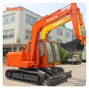 ยี่ห้อ Kubota เครื่องยนต์รถขุด 6.5 ตัน 7.5 เยอน 9 ตันรถขุดตีนตะขาบพร้อมเครื่องยนต์ Euro V EPA