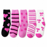 Chaussettes de lit chaudes pour femmes, motif hiver, douces, moelleuses, confortables, pour la maison, lot en gros