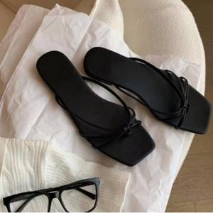 Sandalias de verano de una sola tira de seda satinada, sandalias de tacón alto estilo europeo, elegantes y modernas sandalias de tacón grueso para mujer - Product Image 4