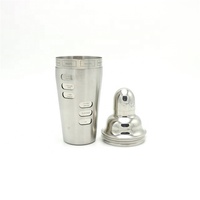 Vente en gros 3 pièces 24oz/700ml, mélange de barmen en argent Mojito Martini Bar Cobbler Cocktail Shaker avec recette sur le côté de la Rotation
