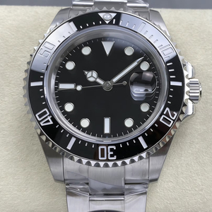 นาฬิกากันน้ำคุณภาพเยี่ยม ขนาด 43 มม. ผลิตโดย QF Factory ตัวเรือนเหล็ก 904L กลไก ETA 3235 รุ่น 126600 หน้าปัดเซรามิกสีดำ นาฬิกาดำน้ำลึก - Product Image 1