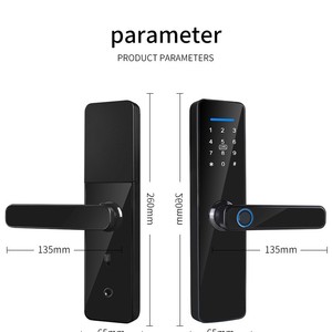 QLEUNG Smart Door <b>Lock</b> S811 WiFi Fingerprint Password Card <b>Key</b> Indoor <b>Lock</b> With App One Touch Opening - Product Image 5