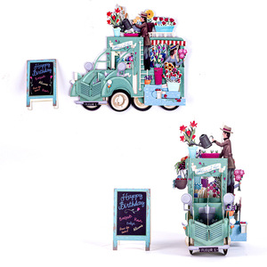 Biglietti d'Auguri 3D Stereoscopici con Veicolo Decorato per Feste di <span class=keywords><strong>Compleanno</strong></span>, Biglietti Regalo per Decorazioni di <span class=keywords><strong>Buon</strong></span> <span class=keywords><strong>Compleanno</strong></span> - Product Image 4