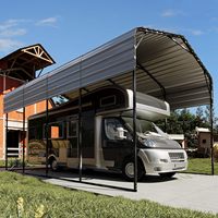 Abri métallique pour camping-car 4x20x13 pieds, abri de toit en acier galvanisé robuste, garage extérieur pour camion, bateau, SUV